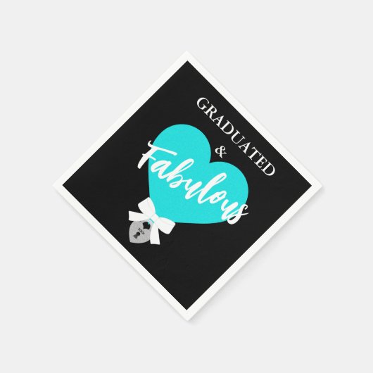 Afscheidfeest met glans  servet (Hoek)