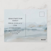 Afscheidfeest zoon gefeliciteerd briefkaart (Achterkant)