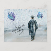 Afscheidfeest zoon gefeliciteerd briefkaart (Voorkant)