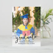 Afscheidfoto aankondiging met 4 afbeeldingen (Staand voorkant)