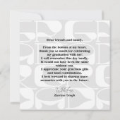 Afscheidfoto Dankkaart – Modern Chic Save The Date (Achterkant)