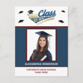 Afscheidfoto diploma uitnodiging kaart (Voorkant)