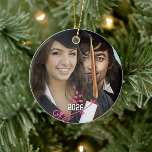 Afscheidfoto Kerstversiering Keramisch Ornament (Boom)