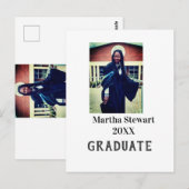 Afscheidfoto naam jaar klas universiteit eenvoudig briefkaart (Voorkant / Achterkant)