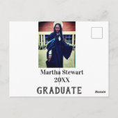 Afscheidfoto naam jaar klas universiteit eenvoudig briefkaart (Achterkant)