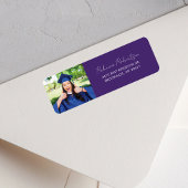 Afscheidfoto Script Moderne Retouradres Etiket