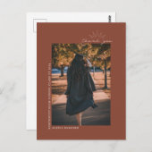 Afscheidfoto Terracotta Lijnkunst Bedankt   Briefkaart (Voorkant / Achterkant)