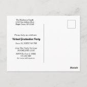 Afscheidfoto van afgestudeerde Congrats Invite-kaa Briefkaart (Achterkant)