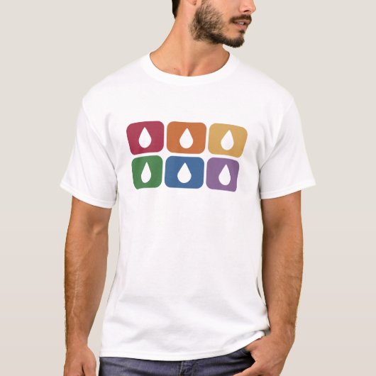 Afscheiding, regenboog. t-shirt (Voorkant)