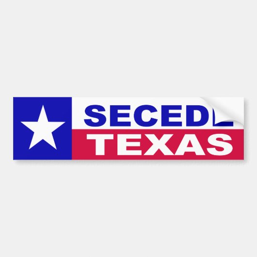 Afscheiding Texas Bumpersticker (Voorkant)