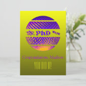 Afscheidkaart bij promotie kleurrijk kaart (Staand voorkant)