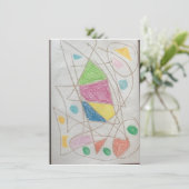 Afscheidkaart diploma bedankje kaart (Staand voorkant)