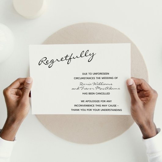 Afscheidkaart Huwelijk Geannuleerd Briefkaart