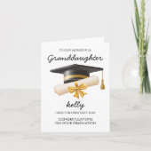 Afscheidkaart Kleindochter Afstuderen Kaart (Voorkant)