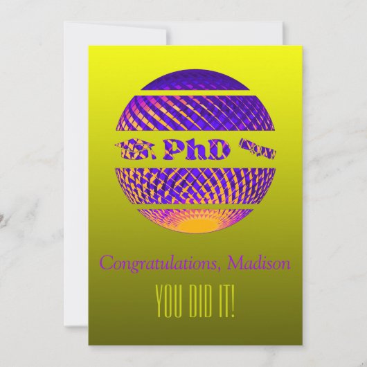 Afscheidkaart promotie kleurrijk kaart (Voorkant)