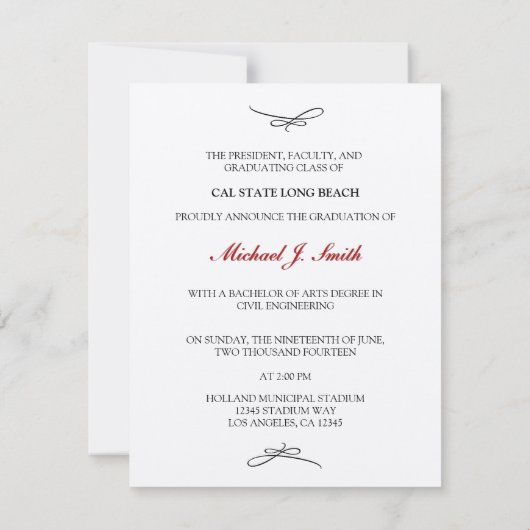 Afscheidklas 2016 Universiteit / Hogeschool Kaart (Achterkant)