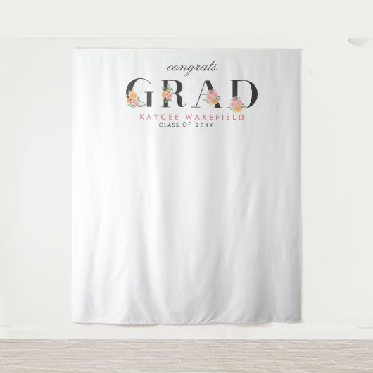 Afscheidrozen en typografie foto-achtergrond wandkleed (Voorkant)