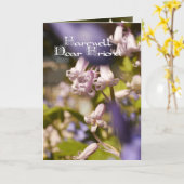 Afscheids beste vriend, sympathiekaart kaart (Gele Bloem)