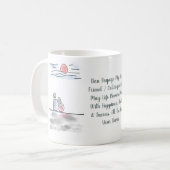Afscheids Geschenk Gepersonaliseerd Bonvoyage Kopp Koffiemok (Voorkant links)