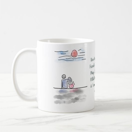 Afscheids Geschenk Gepersonaliseerd Bonvoyage Kopp Koffiemok (Links)