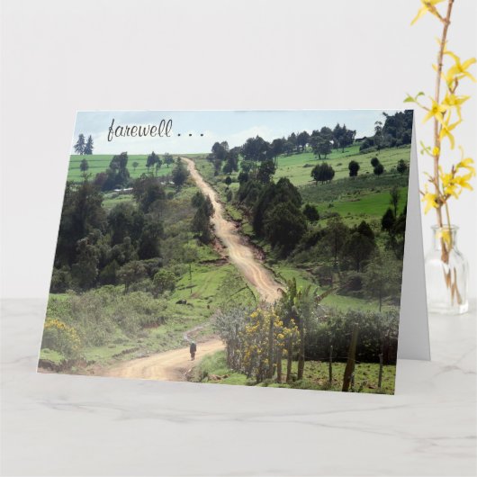 afscheids groot spoor kaart (Gele Bloem)