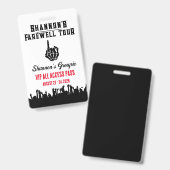 Afscheids Tour, Muziekfestival Meidenavond Badge (Voor- en achterkant)