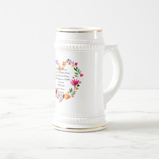 Afscheids- Verlatingsmok Mug Laat Eigen Tekst Gedi Bierpul (Voorkant rechts)