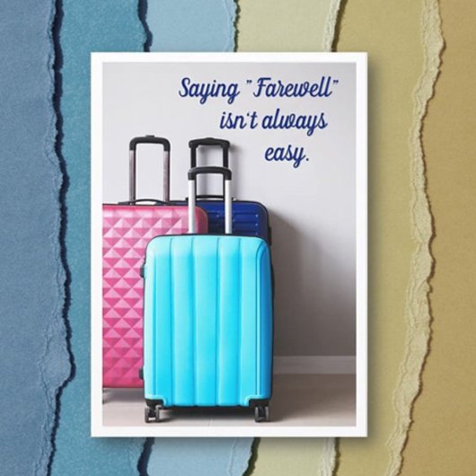 Afscheidsbericht wenskaart kaart