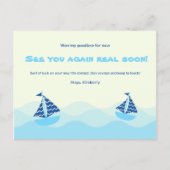 Afscheidsbootgolven Briefkaart (Voorkant)