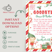 Afscheidsbrief van Uw Kerst Elf Kaart