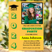 Afscheidscade Gele Uitnodigingskaart van het Jaar Kaart