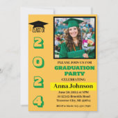 Afscheidscade Gele Uitnodigingskaart van het Jaar Kaart (Voorkant)