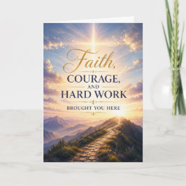 Afscheidscade Kracht Hard Werk Afstuderen Kaart