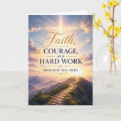 Afscheidscade Kracht Hard Werk Afstuderen Kaart (Gele Bloem)