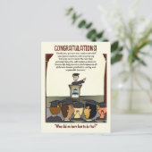 Afscheidscadeau Afstudeerkaart Briefkaart (Staand voorkant)