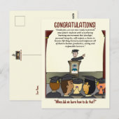 Afscheidscadeau Afstudeerkaart Briefkaart (Voorkant / Achterkant)