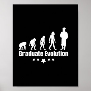Afscheidscadeau Evolutie van de afgestudeerde Poster