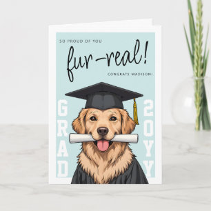 Afscheidscadeau met foto van een gouden retriever kaart