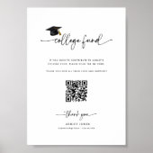 Afscheidscadeau QR-code College Fonds Bord Poster (Voorkant)