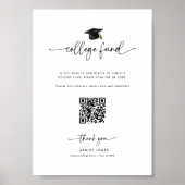 Afscheidscadeau QR-code College Fonds Bord Poster (Voorkant)