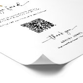 Afscheidscadeau QR-code College Fonds Bord Poster (Hoek)