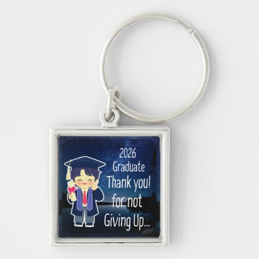 Afscheidscadeau Sleutelhanger Souvenir voor Jongen (Voorkant)