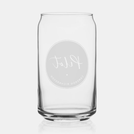 Afscheidscadeau vliegschool Eervol Blikvorm Glas (Achterkant)