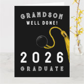 Afscheidscadeau voor afgestudeerde kleinzoon 2026 kaart (Gele Bloem)