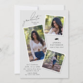 Afscheidscadeau voor afgestudeerde met 3 foto's kaart (Voorkant)