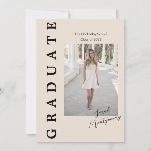 Afscheidscadeau voor afgestudeerden Aankondigingsk Kaart (Voorkant)