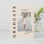 Afscheidscadeau voor afgestudeerden Aankondigingsk Kaart (Staand voorkant)