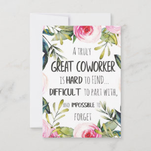 Afscheidscadeau voor collega Vertrekkend Geschenk  Bedankkaart