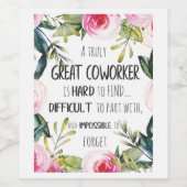 Afscheidscadeau voor collega Vertrekkend Geschenk Wijn Etiket (Enkel label)