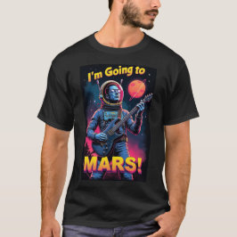 Afscheidscadeaus Grafisch ontwerp Ik ga naar Mars T-shirt